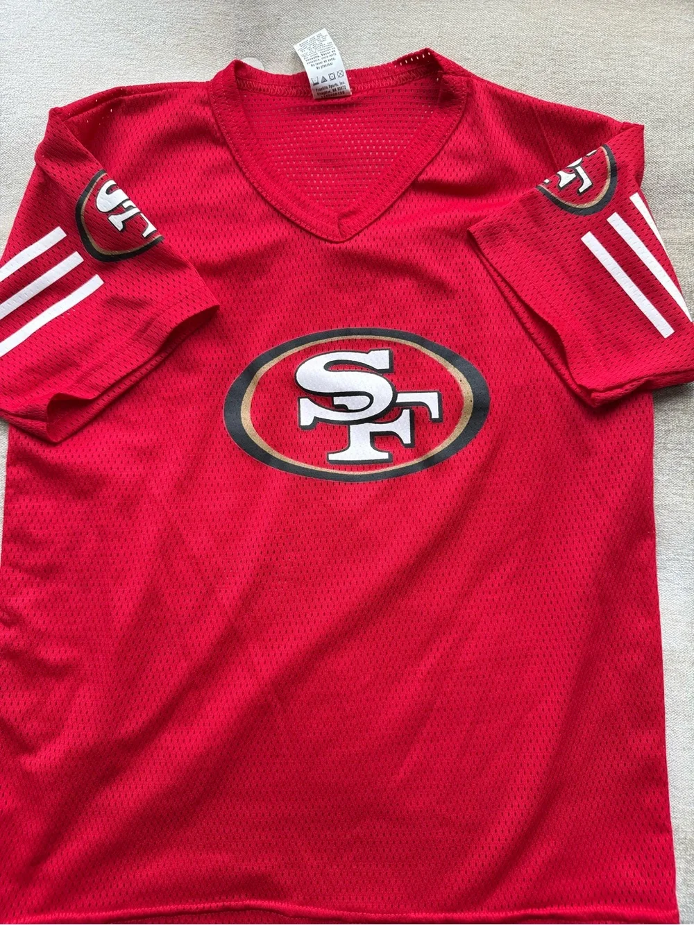 San Francisco 49ers Kids Boys M Medium football Costume: Jersey, Helmet, pads